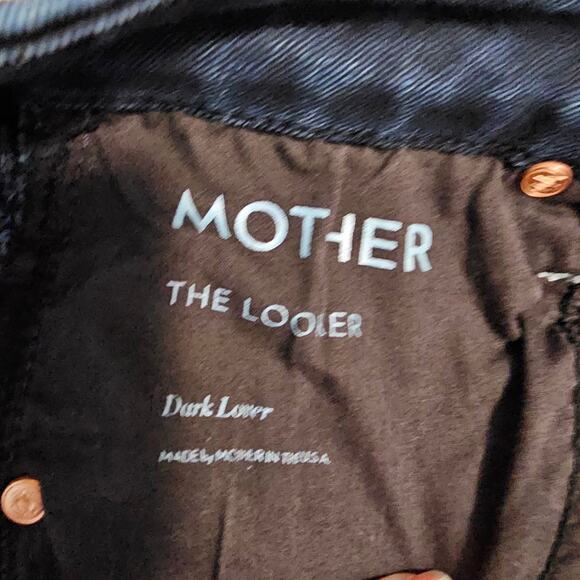 Mother Denim The Looker Mid Rise Skinny Ankle Length Jean Dark Lover Size 26 - Picture 10 of 11